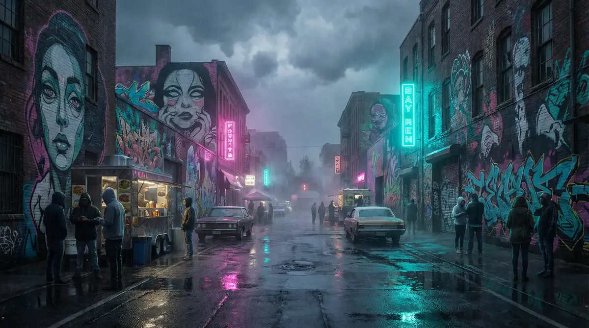 高清免费爱做网站 - 雨夜壁画街